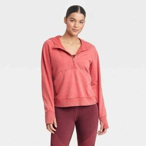 NEW JoyLab 1/2 Zip Marsala Fleece Pullover Size Medium
